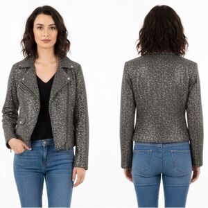 Maje Elegant Black Sequin Women's Jacket size 1